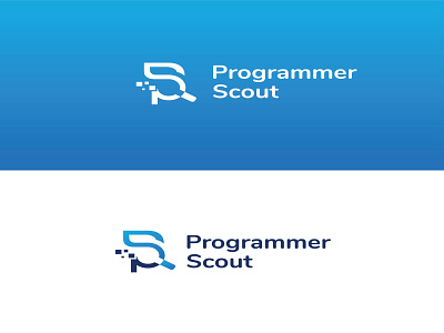 programmer scout branding freelancing gradient color logo illustration logo logo design logo designer logo for technology logotype software company logo