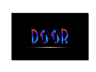 DOOR app branding freelancing gradient color logo illustration logo logo design logo designer logodesign logotype typography