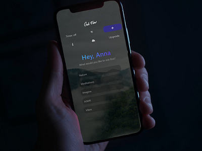 GetFlow - Meditation, Ambient, ASMR, Hypnosis scripts app branding design player programming