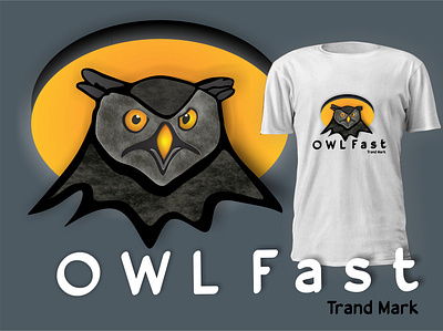 Tshirt Owl Fast ( Mockup ) 3d animation banner branding design designed graphic design illustration logo motion graphics promotion ui vector