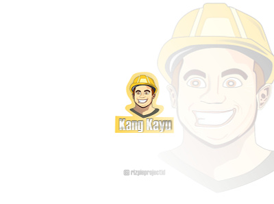 Carpenter ,White Kang Kayu ( Icon ) animation banner branding design graphic design illustration logo promotion ui vector