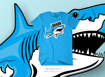 Tshirt Shark Blue 3d animation banner branding design graphic design illustration logo motion graphics promotion ui vector