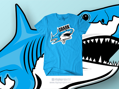 Tshirt Shark Blue