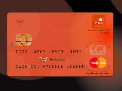 GTBANK DEBIT CARD REDESIGN 3d animation branding design graphic design logo product ui uiux