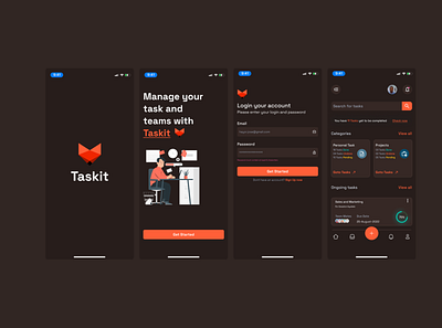 Task Management mobile app branding design graphic design illustration product design ui uiux