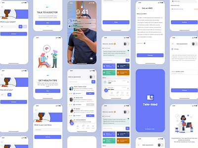 Tele-Med Doctor appointment/Pill reminder App branding design doctor logo product design telemedecine ui uiux