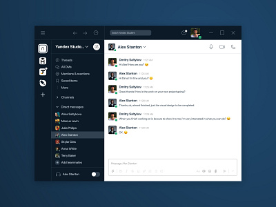 Daily UI design challenge #013 - Direct Messaging