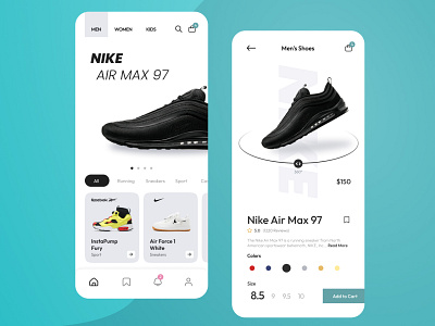 Sneaker Shoes App design ui ux