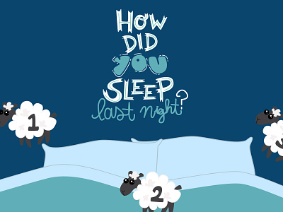 Sleep Sheep hand lettering illustration sheep sleep