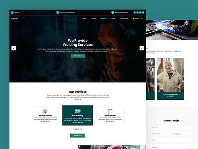 Finter bootstrap business css finter html5 industrial metal responsive template welding