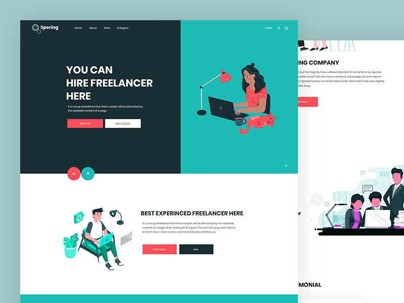 Spering By Free Website Templates On Dribbble