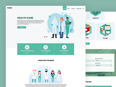 Thrine bootstrap clinic css dental healthcare html5 medical medicine responsive template