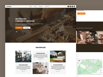 Hicknell bootstrap business carpentry craftsman css furniture html5 responsive template woodworks