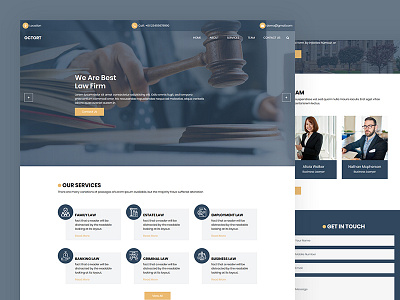 Octort bootstrap business css html5 law law agency lawyers responsive template