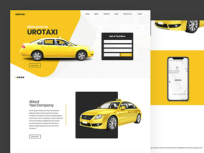 Urotaxi bootstrap business cab css html5 responsive taxi taxi company template