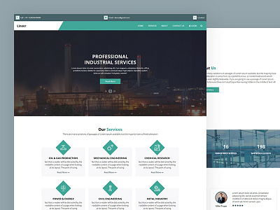 Lineer bootstrap business chemical researh css html5 industrial mechanical engineering responsive template