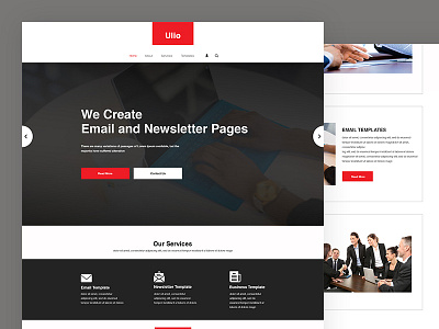 Ulio bootstrap business css email template html5 newsletter template responsive template