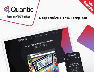 Quantic bootstrap css html5 mobile friendly responsive software template website