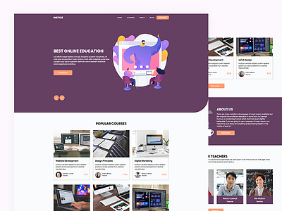 Instice bootstrap business classes css education elearning classes html5 online education responsive template