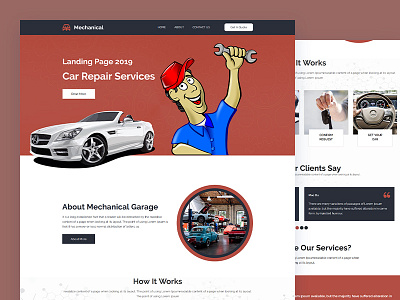 Mechanical auto painting bootstrap business car repair css html5 responsive template