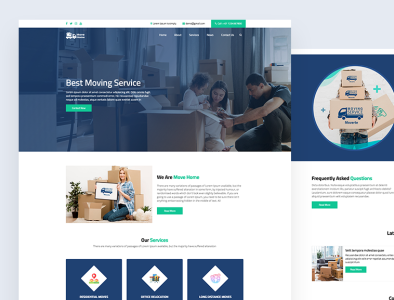 Move Home bootstrap business css html5 logistics moving service packing business responsive template