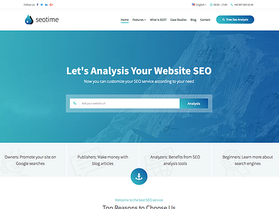 SEOTime blue bootstrap css css3 green html html5 responsive retina seo seo company website