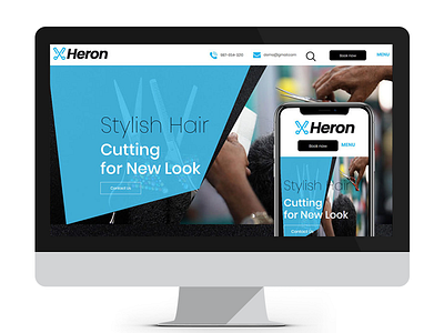 Heron bootstrap brand customer hair salon haircut hairstyle html5 responsive salon template