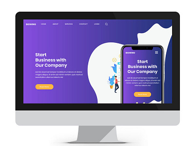 Bigwing business css design html5 responsive startup template