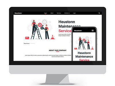 Heustonn bootstrap heustonn html5 maintenance responsive services template