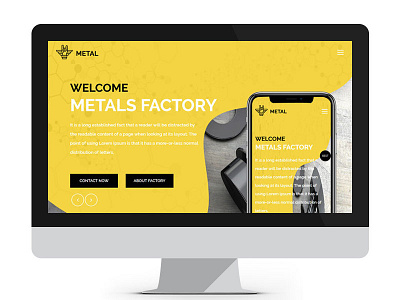 Metal architecture bootstrap business factory html5 industrial mechanical responsive template