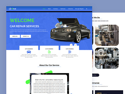 Mical bootstrap business car repair css html5 responsive service showroom template wash