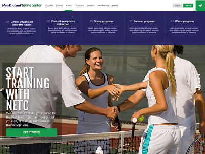 Tennis Club new website design design menu ui design ux web webdesign website