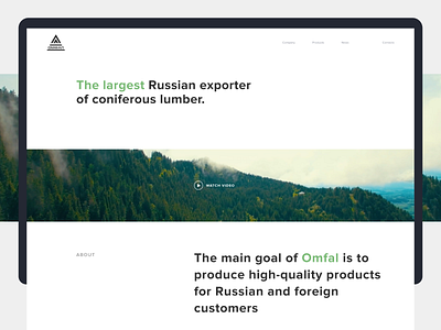Omfal Corporate Website corporate cover homepage uxui web design