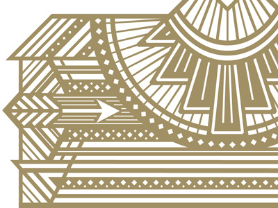 Wrappin' Up art deco gold invitation laser cut stationery
