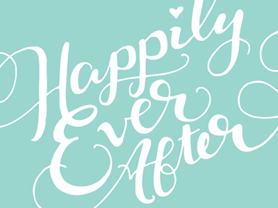 Happily app hand drawn type happily ever after lettering script swashery wedding