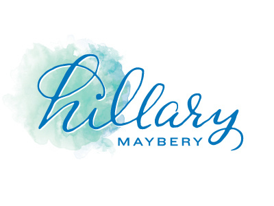 Hillary Maybery branding hand drawn type lettering logo watercolor wm branding