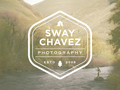 Sway Chavez Photography branding identity logo pine tent tree