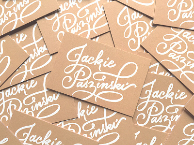 Calling Cards for my Cuz business cards handlettering lettering ligatures script swashery