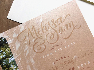 Tying the Knot handlettering lettering save the date stationery swashery wedding