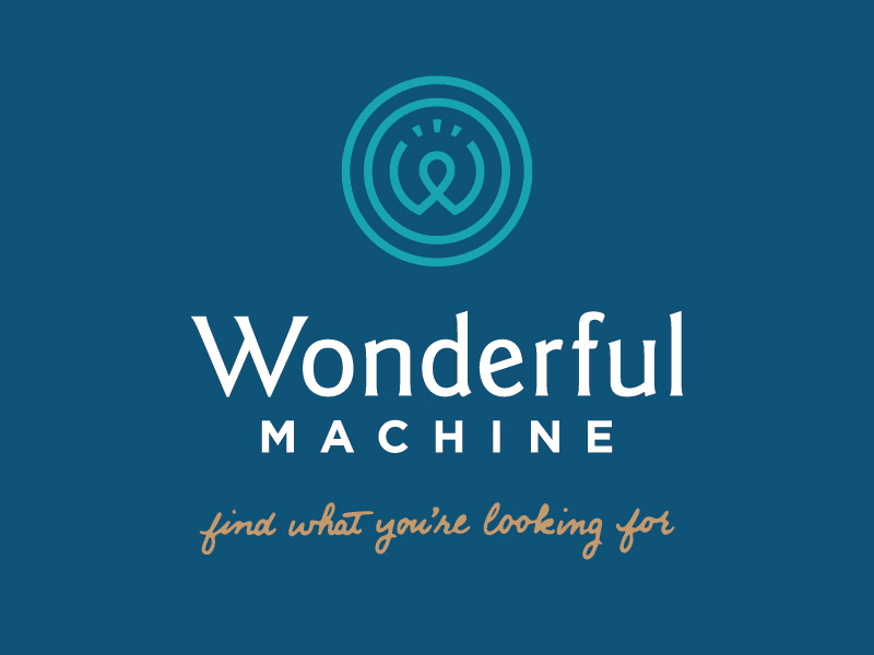 Wonderful Machine branding gif identity lettering logo mark script
