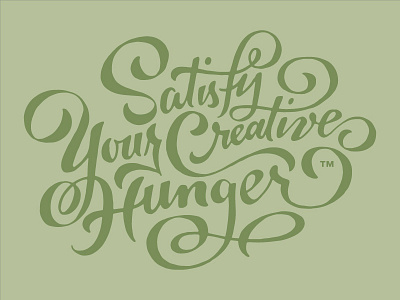 Satisfy Your Creative Hunger handlettering lettering pattern script swashery