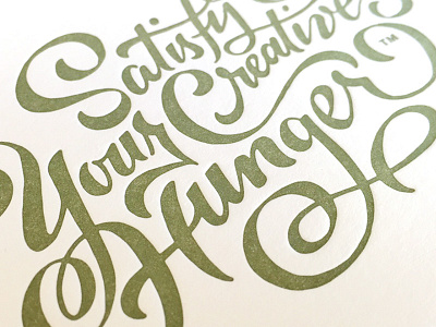 Hungry for Letterpress branding handlettering identity lettering letterpress script swashery