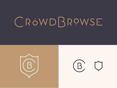 Crowdbrowse Palette branding cb crest identity logo logotype mark monogram shield