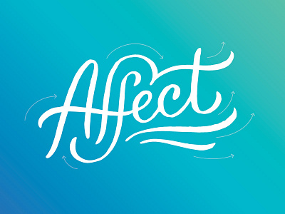 Affect Logo Anatomy branding handlettering identity lettering ligatures logo script swashery
