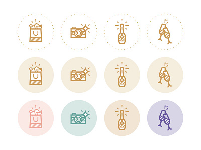 Duplicate, Iterate & Repeat bag bottle branding camera champagne cheers fashion glasses iconography icons identity shop