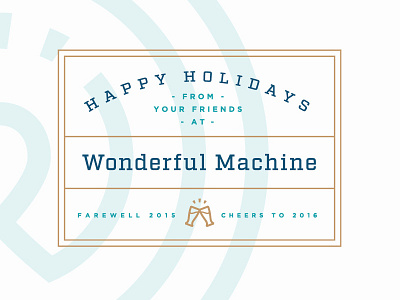 Happy Holidays from WM branding cheers holiday icon iconography identity mark new year