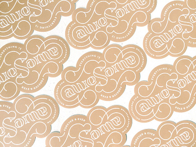 Awesomebigram Stickers! ambigram awesome lettering stickers swashery