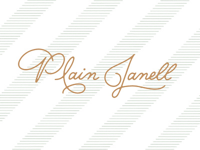 Plain Janell branding handlettering identity lettering logo pattern script stripes swashery