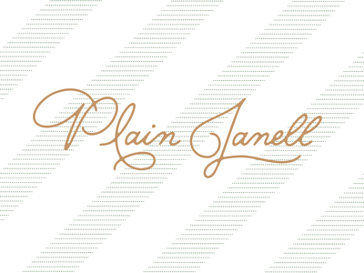 Plain Janell branding handlettering identity lettering logo pattern script stripes swashery
