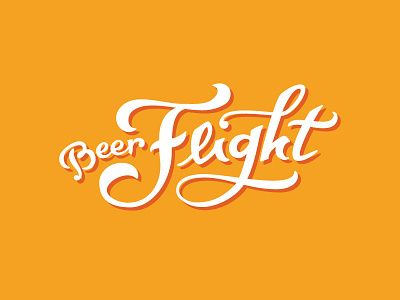 Beer Flight beer branding flight handlettering identity lettering ligature logo logotype script swashery
